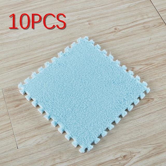 Puzzle Carpet Plush Kids Mat (10 Pcs)